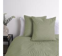 OHS 2 Pack Leaf Pinsonic Cushion Covers in Light Green | Size: 45 cm x 45 cm OHS Light Green 45 cm x 45 cm