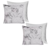OHS 2 Pack Marble Matte Velvet Filled Cushion Covers in Light Grey | Size: 45 cm x 45 cm OHS Light Grey 45 cm x 45 cm