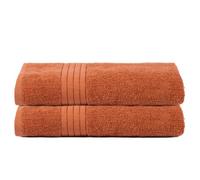 Ohs 2 Pack Of 100% Cotton Bath Sheet, 90 X 150Cm - Burnt Orange