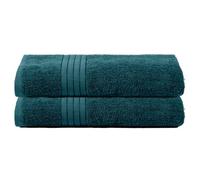 Ohs 2 Pack Of 100% Cotton Bath Sheet, 90 X 150Cm - Dark Teal