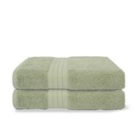 Ohs 2 Pack Of 100% Cotton Bath Sheet, 90 X 150Cm - Sage Green