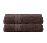 OHS 2 Pack of 100% Cotton Bath Sheet Bathroom Towel in Chocolate OHS Chocolate Bath Sheet