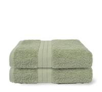 Ohs 2 Pack Of 100% Cotton Bath Towel, 70 X 115Cm - Sage Green