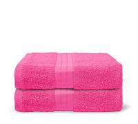OHS 2 Pack of 100% Cotton Bathroom Bath Towel in Pink OHS Pink