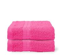 Ohs 2 Pack Of 100% Cotton Hand Towel, 50 X 80Cm - Bright Pink