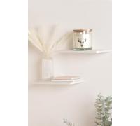 OHS 2 Pack of Floating Shelf in White OHS White