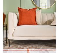 OHS 2 Pack Ribbed Oxford Edge Corduroy Cushion Covers Square Pillowcases in Burnt Orange | Size: 45 cm x 45 cm OHS Burnt Orange 45 cm x 45 cm