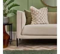 OHS 2 Pack Soft Jumbo Waffle Fur Decorative Square Cushion Covers in Natural | Size: 45 cm x 45 cm OHS Natural 45 cm x 45 cm