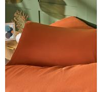 OHS 2 Pack Soft Microfibre Wrinkle Resistant Housewife Pillowcases in Burnt Orange | Size: Standard Pillow Case OHS Burnt Orange Standard Pillow Case