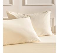 OHS 2 Pack Soft Microfibre Wrinkle Resistant Housewife Pillowcases in Ivory | Size: Standard Pillow Case OHS Ivory Standard Pillow Case