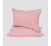 OHS 2 Pack Soft Microfibre Wrinkle Resistant Housewife Pillowcases in Light Pink | Size: Standard Pillow Case OHS Light Pink Standard Pillow Case