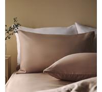 OHS 2 Pack Soft Microfibre Wrinkle Resistant Housewife Pillowcases in Medium Beige | Size: Standard Pillow Case OHS Medium Beige Standard Pillow Case