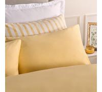 Ohs 2 Pack Soft Microfibre Wrinkle Resistant Housewife Pillowcases - Lemon