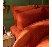 OHS 2 Pack Thermal Teddy Fleece Pillowcase Cover in Burnt Orange | Size: Standard Pillow Case OHS Burnt Orange Standard Pillow Case