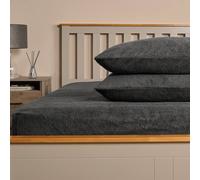 OHS 2 Pack Thermal Teddy Fleece Pillowcase Cover in Charcoal | Size: Standard Pillow Case OHS Charcoal Standard Pillow Case