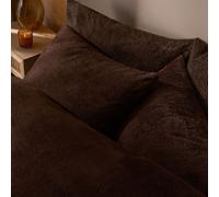 OHS 2 Pack Thermal Teddy Fleece Pillowcase Cover in Chocolate | Size: Standard Pillow Case OHS Chocolate Standard Pillow Case