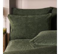 Ohs 2 Pack Thermal Teddy Fleece Pillowcase Cover - Woodland Green
