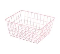 OHS 2 Pack Wire Storage Basket Small Kitchen Veg Rack Freezer Baskets, Pink