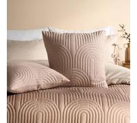 OHS 2 x Arches Quilted Pinsonic Cushion Covers Home Décor in Natural | Size: 45 cm x 45 cm OHS Natural 45 cm x 45 cm