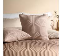 Ohs 2 X Arches Quilted Pinsonic Cushion Covers Home Décor - Natural