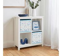 OHS 2 x Bows Storage Box Folding Cube Shoe Toy Organiser in Blue OHS Blue