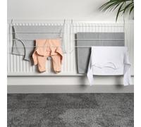 OHS 2 x Drying Rack Radiator Clothing Dryer Hanger Rail Foldable Storage in White OHS White