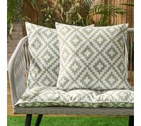 Ohs 2 X Geometric Cushion Cover 45 X 45Cm - Sage