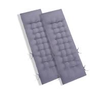 OHS 2 x Gravity Chair Seat Cushion Filled Outdoor Garden Water Resistant in Charcoal OHS Charcoal