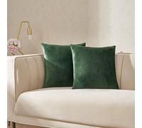 Sienna Matte Velvet 45x45cm Cushion Covers Forest Grn