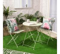 OHS 2 X Outdoor Garden Cushion Cover, Tropical - 45 X 45Cm