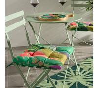 OHS 2 x Palm Print Garden Seat Pads Outdoor Chair Cushions OHS Multicolor