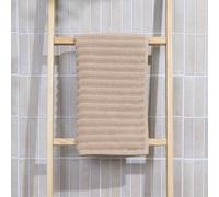 OHS 2 x Ribbed 100% Cotton Hand Towels Hotel Quality in Natural OHS Natural