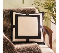 OHS 2 x Square Print Matte Velvet Decorative Cushion Covers in Warm White | Size: 45 cm x 45 cm OHS Warm White 45 cm x 45 cm
