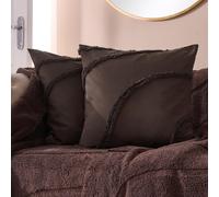 Ohs 2 X Tufted Contour Cushion Cover Luxury Modern - Coffee