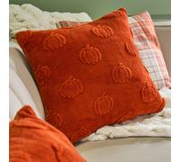 OHS 2 x Tufted Pumpkin Soft Cushion Covers with Invisible Zipper in Burnt Orange | Size: 45 cm x 45 cm OHS Burnt Orange 45 cm x 45 cm