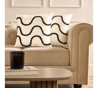 Ohs 2 X Tufted Wave Cushion Cover Luxury Modern - Black/natural