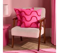 OHS 2 x Tufted Wave Cushion Cover Luxury Modern in Bright Pink | Size: 45 cm x 45 cm OHS Bright Pink 45 cm x 45 cm