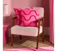 Ohs 2 X Tufted Wave Cushion Cover Luxury Modern - Red/pink