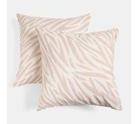 Ohs 2 X Zebra Print Garden Cushion Covers Outdoor Water Resistant