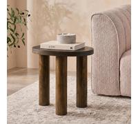 Ohs 3-Legged Side End Table Engineered Wood Home Décor - Travertine Effect