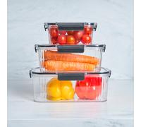 OHS 3 Pack BPA Free Airtight Food Storage Containers in Clear OHS Clear