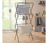 OHS 3 Tier Clothes Dryer Airer Foldable Clothing Rack Drying Horse 15M, Black