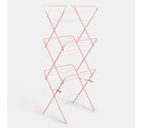 Ohs 3 Tier Clothes Dryer Airer Foldable Clothing Rack Drying Horse 15M - Pink