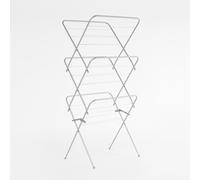 OHS 3 Tier Clothes Dryer Airer Foldable Clothing Rack Washing Line Drying Horse 15m in Silver OHS Silver