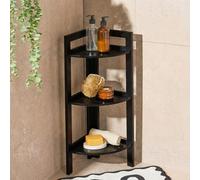Ohs 3 Tier Wood Corner Shelving Unit Storage Home Organiser Display