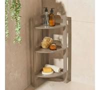 Ohs 3 Tier Wood Corner Shelving Unit Storage Home Organiser Display