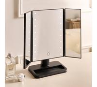 OHS 3-Way LED Illuminated Make Up Vanity Mirror in Black OHS Black