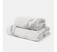 OHS 4 Pack Bath Towel For Bathroom, Ultra Soft 100% Cotton Highly Absorbent Jacquard Marble Print Large Bath Towels Luxury Spa Quality For Daily Use, Grey-70x115cm