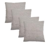 OHS Pillow Covers Pack of 4 Bobble Textured Grey Cushion Covers, Soft Bobble Textured Pattern Throw Cushion Covers with Hidden Zipper For Livingroom Bed Sofa, 45x45cm