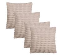OHS 4 Pack Bobble Cushion Covers Home Decor Set in Natural | Size: 45 cm x 45 cm OHS Natural 45 cm x 45 cm